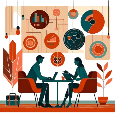 Dwoje ludzi w trakcie rozmowy twarzą w twarz